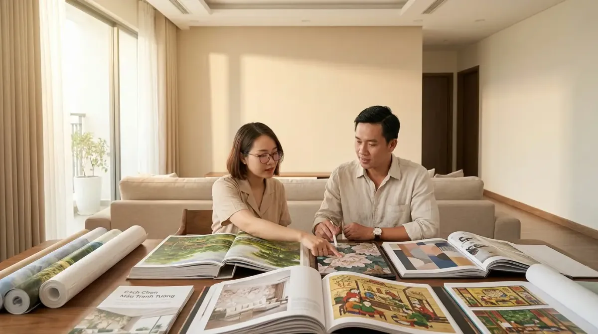 Cách Chọn Mẫu Tranh Tường Phù Hợp Với Không Gian